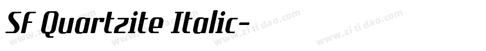 SF Quartzite Italic字体转换